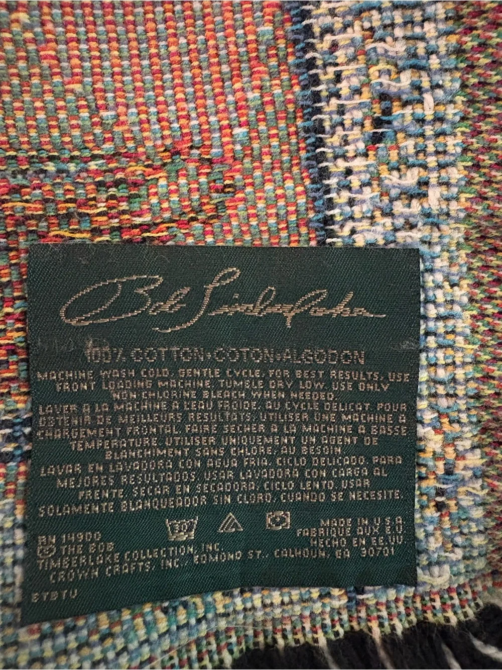 Vintage Bob Timberlake Tapestry Throw Blanket Antique Gallery Store Americana  A
